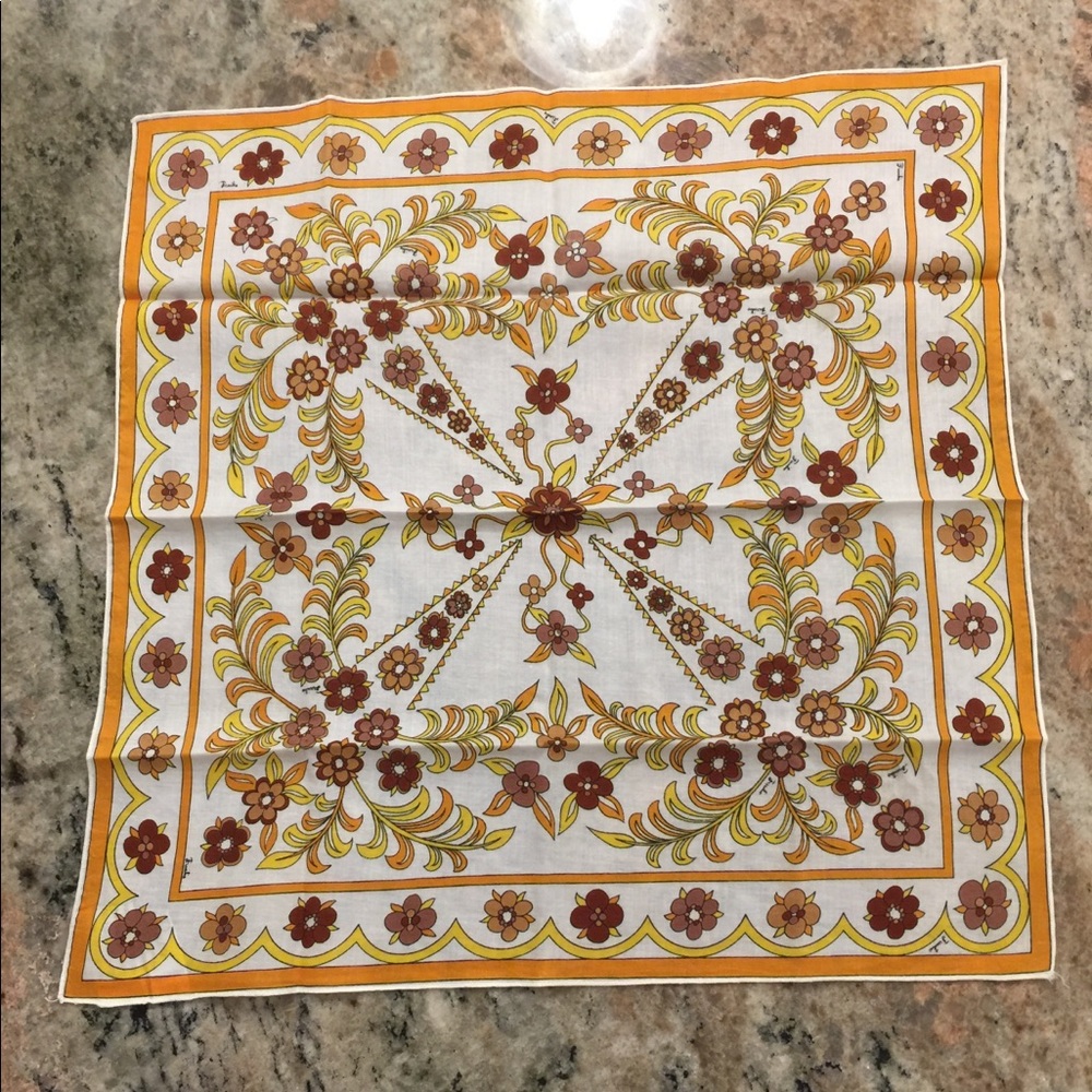 Vintage Emilio Pucci Cotton Handkerchief/Scarf